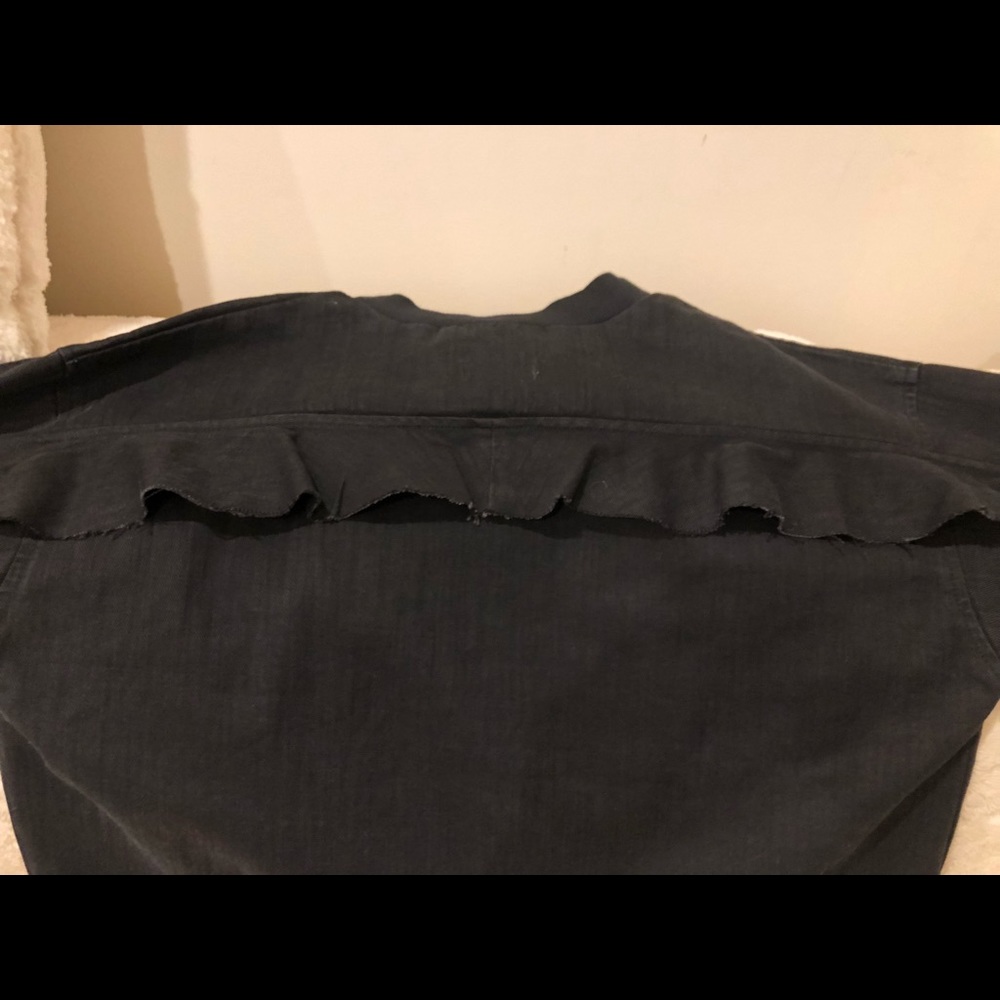 Zara Denim ruffle top - Picture 5 of 8